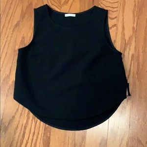 Anthropologie Black Crop Top XS